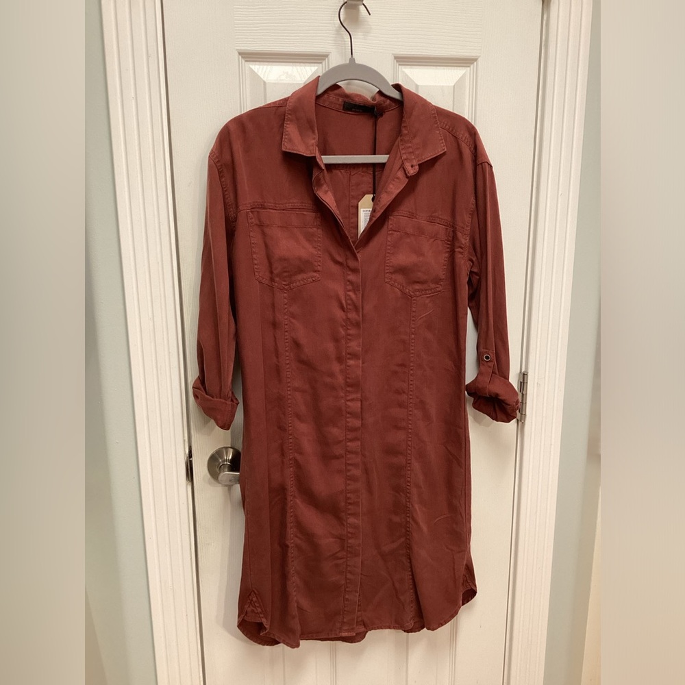 Prana SZ S Dorman Vino Shirt dress terracotta button up outdoor